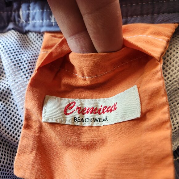 Daniel Cremieux Beachwear Men's Size Large Blue Swim Trunks Cargo Pockets Lined - Picture 9 of 12